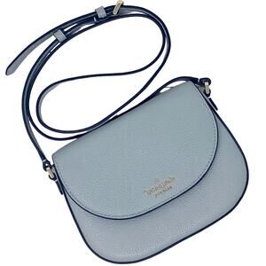 Kate Spade Leila Mini Flap Crossbody Purse in Avalon Mist Green Leather wlr00396